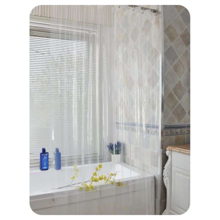 โปร-ม่านห้องน้ำ-ม่านกันน้ำ-สีใส-แบบใส-shower-curtain-eva-ขนาด180x180-240cm-ส่วนลด-ม่านกั้นอาบน้ำ-ม่าน-ห้องน้ำ-ฉากกั้นห้องน้ำ