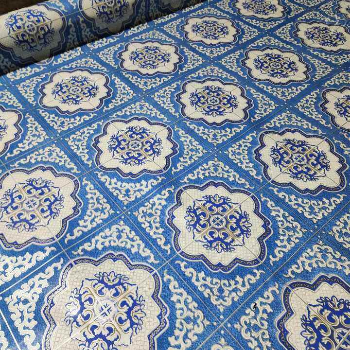 Blue Tiles Rubberized Linoleum Floormat | Lazada PH