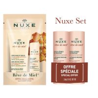 พร้อมส่ง✅ Nuxe - Rêve de Miel Hand and Nails Cream 30 mL Rêve de Miel Lipstick 4g set