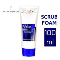 (แท้/พร้อมส่ง) LOREAL White Aura Perfect Scrub Foam 100 ml. โฟมล้างหน้าลอรีอัล ไวท์ ออร่า เพอร์เฟ็กต์ สครับโฟม 100 มล.