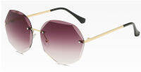 20212021 New Sunglasses Female Polygonal Crystal Sunglasses Trimmed Round Face Thin Sunglasses MensWomens Universal UV400 Eyewear