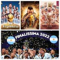 ✁ โปสเตอร์ผ้าใบ ลายฟุตบอล World Cup Champion 2022 Qatar Argentina Finalissima สําหรับตกแต่งผนังบ้าน