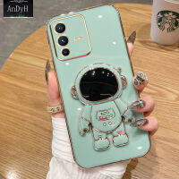 AnDyH 2022 New Design For Vivo V23 Pro V23E 5G Case Luxury 3D Stereo Stand Bracket Astronaut Fashion Cute Soft Case