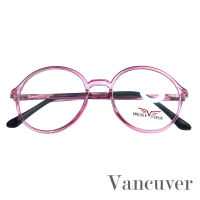 กรอบแว่นตา สำหรับตัดเลนส์ แว่นสายตา แว่นตา Fashion รุ่น Vancuver 6908 สีชมพู กรอบเต็ม ทรงรี ขาข้อต่อ วัสดุ พลาสติก พีซี เกรด A รับตัดเลนส์ทุกชนิด ราคาถูก