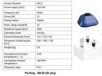 เครื่องผสมระบบกระแสวน MX-E ความเร็วคงที่3000รอบต่อนาทีจอแสดงผลแอลอีดีเครื่องผสมพลาสติกเครื่องมือตรวจสอบมิกเซอร์ขนาดเล็ก