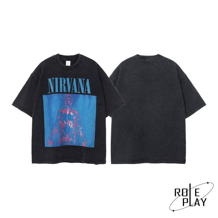 new-nirvana-sliver-t-shirt-oversize-y2k-เสื้อผู้ชาย-เสื้อผู้หญิง-สตรีทแฟชั่น-เสื้อสีดำ