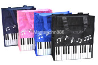 【Cw】Music Piano Keyboard Music Note Oxford Bag With Zipper Outta Pocket Handbag Shopping Bag Free Shippinghot 1