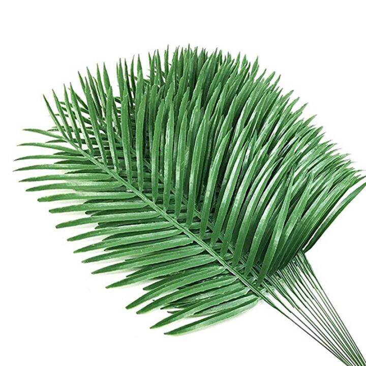 20Pcs Artificial Palm Leaves Faux Fake Palm Fronds Plant Artificial