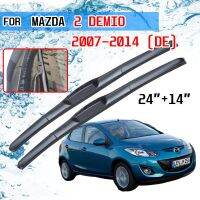 แปรงใบที่ปัดน้ำฝนกระจกหน้าสำหรับ Mazda 2 Demio 2008 2009 2010 2011 2012 2013 2014อุปกรณ์เสริมสำหรับรถยนต์รถแปรงชนิด J Hook