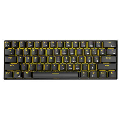 RK61 Wireless Mechanical Gaming Keyboards Slim 61 Keys Single LED Backlit Multi-Device Green Switch Keyboard