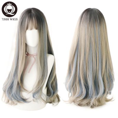 【jw】❖ 7JHH WIGS Layer LOLITA Wigs With Bangs Straight Omber Noble Fashion Wig