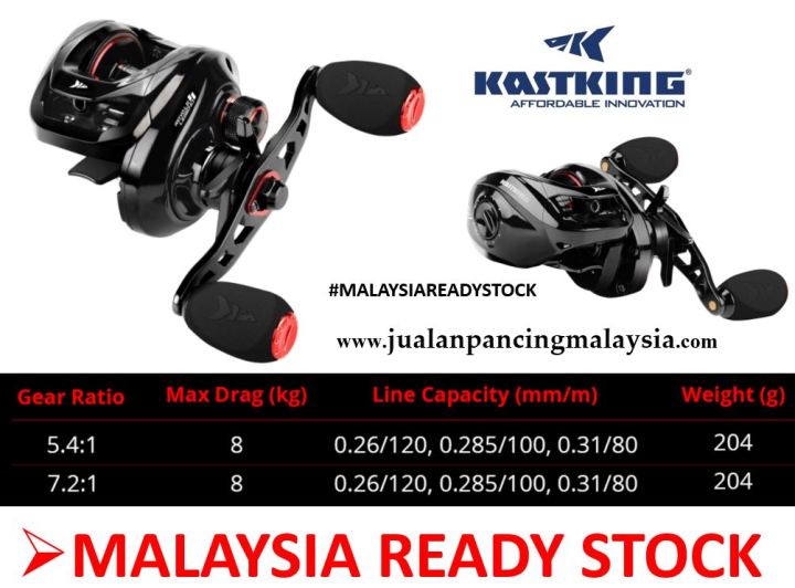 KastKing Royale Legend II Baitcasting Reels, Gear Ratio 7.2:1, Right Handed  Fishing Reel : : Sports, Fitness & Outdoors