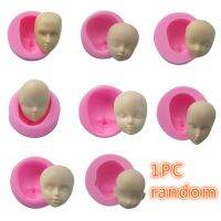 【YY】Silicone Baby Face Mold for Fondant Chocolate Soap Handmade 1PC randoms