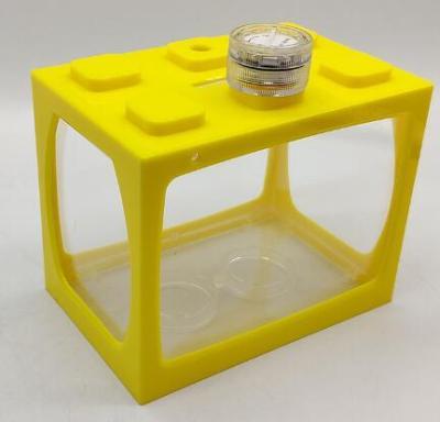 Green_yellow Led ขนาดเล็กรูปปลาโต๊ะที่สร้างสรรค์โปร่งใสรูปปลาใหม่2023ตู้ปลา