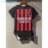 ☬▪✁ 2223 New Baby Romper Jersey AC Milan Home Football Jersey Red Black Striped Romper Jersey Short Sleeve Jersey Bodysuit One Piece Size 9/12 Baby Romper Jersey AC Milan