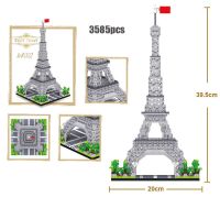 World Architecture Building Blocks Famous City Diamond Bricks Louvre Big Ben Colosseum Models Bricks Educational Toys Gifts