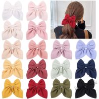 【Ready Stock】 ♣◙ C18 1 Pc Fashion Women Chiffon Big Bow Hair Clip Girls Hair Pin Accessory