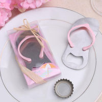 (10 pieceslot)Hot Sale Blue and Pink Color Cute Flip Flop Bottle Opener Wedding Party Favor and Gift for Guest BO002