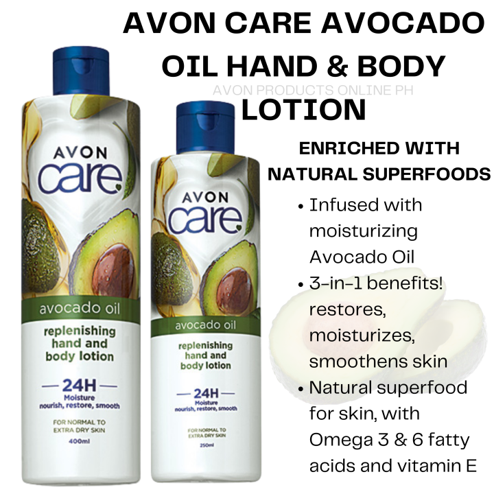 Avon Care Lotion ¬ AVOCADO OIL Hand and body lotion 250 and 400 ml