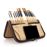 14Pcs Nylon Hair Watercolor Acrylic Paint Brush Set Wood Handle Drawing Water Color Painting Brushes Art Supplies