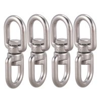 4X Marine Mooring Stainless Steel 6mm 15/64 inch Eye to Eye Swivel Ring