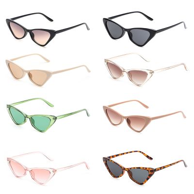 Diskon Besar Kacamata Hitam UV400 untuk Wanita Kacamata Hitam Mata Kucing Retro Kacamata Bingkai Kecil Antik Trendi Aksesori Streetwear Mode