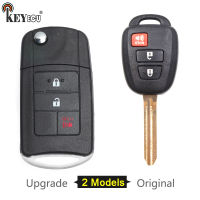 【100%-original】 islwpi KEYECU สำหรับ Toyota RAV4เปลี่ยนต้นฉบับ/ดัดแปลง Flip Remote Car Key Case 3ปุ่ม TOY43 HYQ12BDM