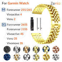 Zenia นาฬิกาสแตนเลส304L อะไหล่ที่เป็นมิตรกับผิวขนาด18มม. 22มม. สายสำหรับการ์มิน Garmin Forerunner 265 265S 255 255S Music Venu 2 2S Vivoactive 4 4S Vivomove 3S Rey Captain Marvel First Avenger Forerunner265 Forerunner265S Venu2 Venu2S อุปกรณ์กีฬา