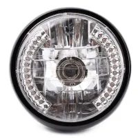 ไฟหน้า LED กระพริบรถจักรยานยนต์ขนาด7นิ้วพร้อมหลอดไฟ Harley H4