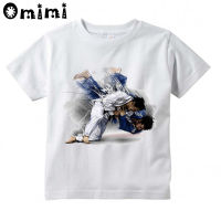 【cw】Kids Evolution Of A judo Design T Shirt Boys and Girls Great Casual Short Sleeve Tops Childrens Funny T-Shirt