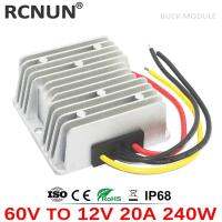 RCNUN 15A 5A สำหรับ10A 30-75V ถึง12V 20A ต้านทานกระแสไฟตรง DC ตัวแปลงไฟฟ้า36V 48V 60V ถึง12V ตัวปรับแรงดันไฟฟ้าตกแบบสเต็ปแหล่งจ่ายไฟฟ้าในรถยนต์