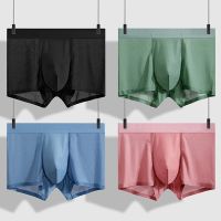 【cw】 Men 39;s Boxers SoftBoxer for ManSilk Seamless Underpants Breathable ManPanties Large Size XXXLMen 【hot】