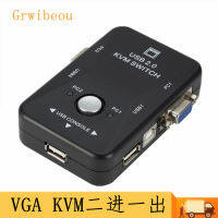 โรงงานจัดหา kvm สวิตช์ด้วยตนเองสองเข้าและออก usb2 อุปกรณ์แชร์เครื่องพิมพ์พอร์ต KVM สวิตช์คอมพิวเตอร์