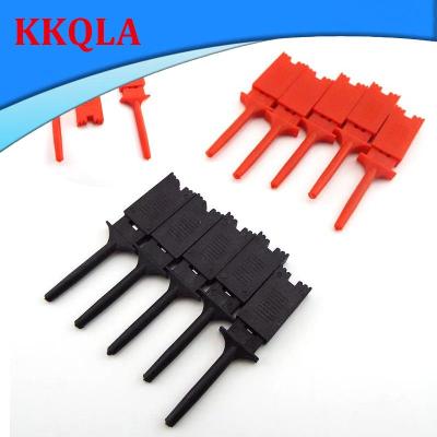 QKKQLA 50mm Mini Single Test Hook Clip Probe for Electronic Testing IC Grabber Flat Crocodile Clip Hooks Electric