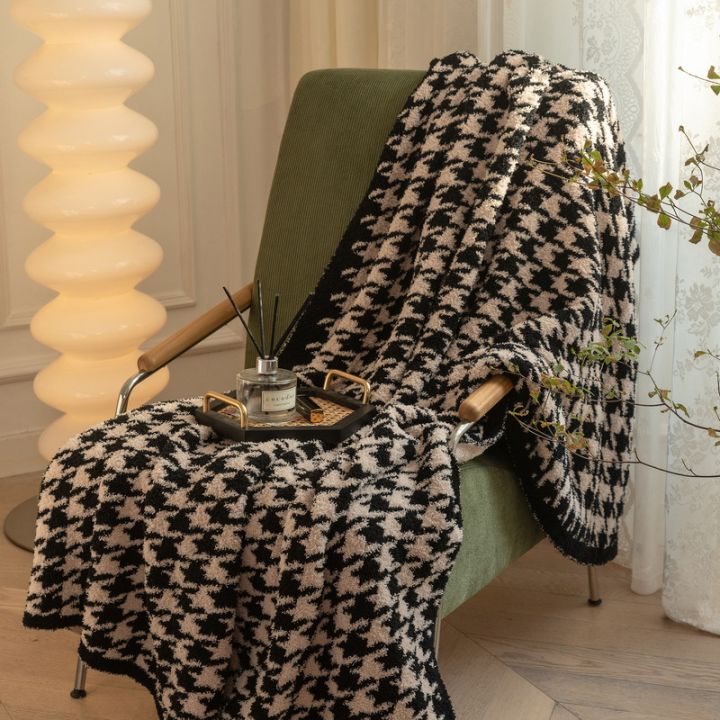 ผ้าห่มผ้าห่มคลุมไหล่สำหรับพักผ่อน-ผ้าห่มปรับอุณหภูมิอากาศกำมะหยี่สองด้านขนาด130x170ซม-ผ้าห่มคลุมไหล่ห้องนั่งเล่นโซฟา