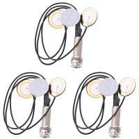 3X Piezo Contact Microphone 3 Transducer Pickups with End Pin Jack for Kalimba