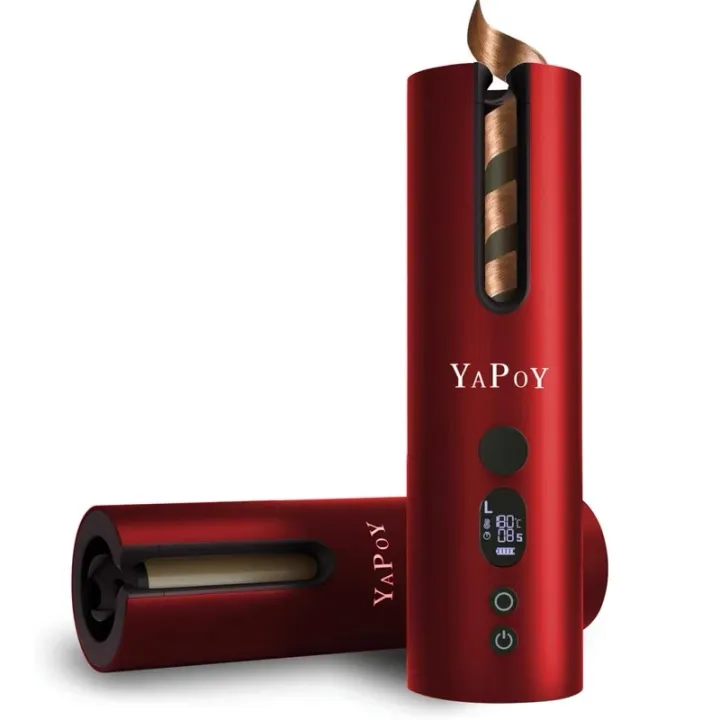 【Wireless】YAPOY Hair Curler 全自动卷发棒充电无线卷发棒便携迷你防烫大波浪卷发器 Lazada