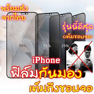 การป้องกันความเป็นส่วนตัว ฟิล์มกันมอง สำหรับ iPhone 14 13 12 11 Pro Max 14Pro ฟิล์มกันเสือก 13 Mini 12 X SE 2020 XS XR Se 2022 ฟิล์ม กันมองข้าง เต็มจอ