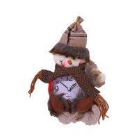Christmas Snowman Ornament Clock Crafts Christmas Decorations Alarm Clock for Christmas Home Table Decor