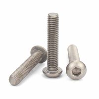 5Pcs M2 M2.5 M3 M4 M5 M6 TA2 Pure Titanium Gr2 Hexagon Hex Socket Head Button Allen Bolt Machine Screw Length 5-50mm ISO7380