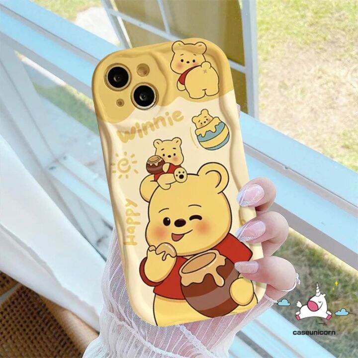 เคสโทรศัพท์มือถือ-tpu-นิ่ม-ปิดด้านหลัง-ลายการ์ตูนหมีพูห์-สตรอเบอร์รี่น่ารัก-สําหรับ-iphone-14-13-12-xr-6-6s-8-7-x-xs-2020