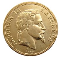 【YD】 1862 B - 1869  5 Years Available Francs Gold Plated Copy Decorate Coin