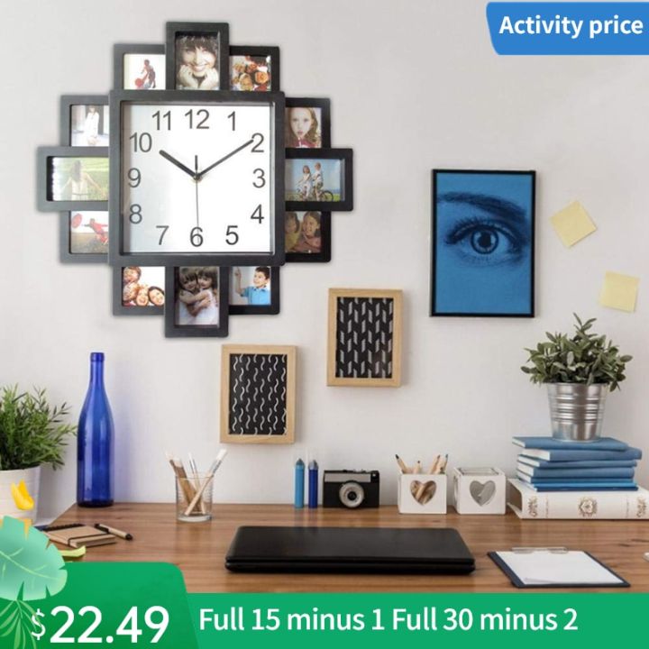 16 Inch Photos Wall Clock Photo Frame Clock For Photographs Multi