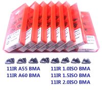 10pcs 11ER 11IR A55 A60 0.5 / 1.0 / 1.5 / 1.75 / 2.0 / 2.5ISO BMA 100% คาร์เม็กซ์คาร์ไบด์ดั้งเดิมแทรกเครื่องกลึง CNC เครื่องมือ ด้ายกลึง เครื่องมือ