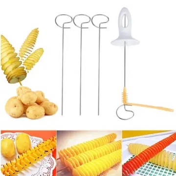 Vegetables Spiral Knife Carving Tool Potato Carrot Cucumber Salad Chopper  Manual Spiral Screw Slicer Cutter, Easy Spiral Screw Slicer Cutter  Spiralizer Kitchen Tools Kitchen Gadgets, Potato Spiral Cutter Manual  Roller French Fry