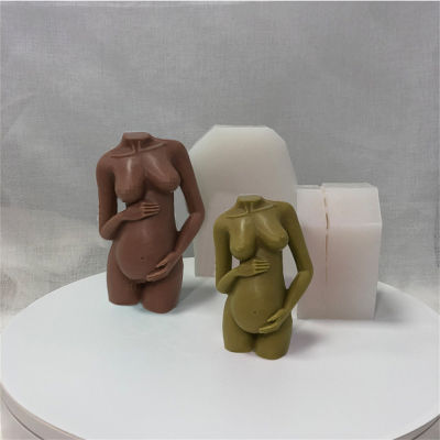 3D Candle Mold Candle Making Plaster Silicone Mold for Candle Making 3D Pregnant Women Body Scented New