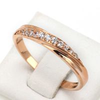 ZHOUYANG Wedding Ring For Women Lovers Simple Cubic Zirconia Rose Gold Color Fashion Jewelry ZYR314 ZYR317