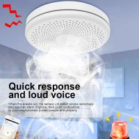 ▨ CoRui Tuya WiFi Smart Smoke Carbon Monoxide Composite Home Fire Detector Remote Group Control Smoke Alarm Sensor Smart Home