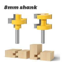 【2Pcs 】8Mm Shank Square ฟัน T-Slot Tenon เครื่องตัดมิลลิ่ง Router Bits สำหรับเครื่องมือไม้ไม้