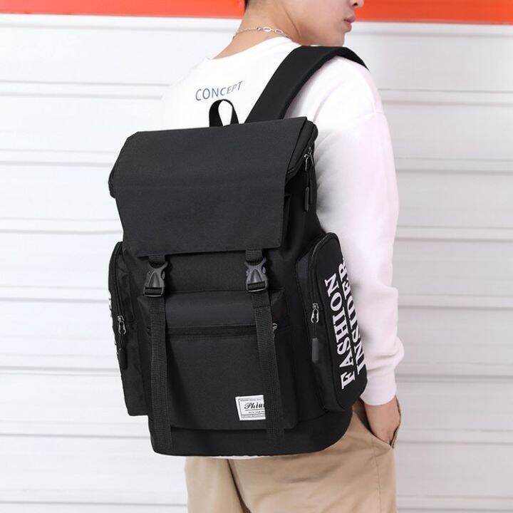 cod-wholesale-mens-backpack-simple-large-capacity-travel-leisure-college-student-schoolbag